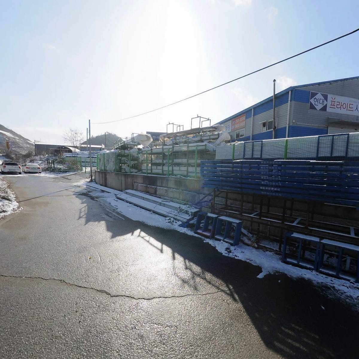 현대프라이드샤시래핑